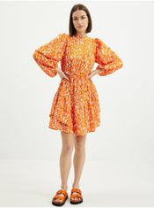 Vero Moda Oranžové vzorované šaty VERO MODA Daisy L