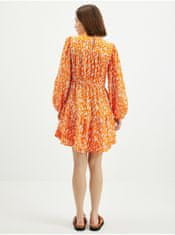 Vero Moda Oranžové vzorované šaty VERO MODA Daisy L