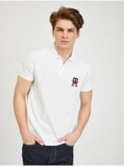 Tommy Hilfiger Bílé pánské polo tričko Tommy Hilfiger M