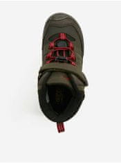KEEN Khaki holčičí outdoorové kožené kotníkové boty Keen Redwood Mid 27-28