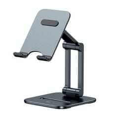 shumee Stolní dvouosý skládací kovový stojan pro smartphone do 7" šedý