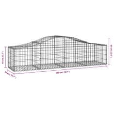 Petromila Klenuté gabionové koše 20 ks 200x50x40/60 cm pozinkované železo