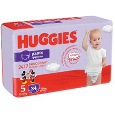 Huggies HUGGIES Pants Kalhotky plenkové jednorázové 5 (12-17 kg) 34 ks