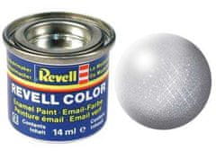 Revell Barva emailová 14ml - č. 90 metalická stříbrná (silver metallic), 32190