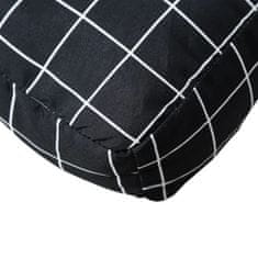 Vidaxl Podušky na pohovku z palet 2 ks černé károvaný vzor textil