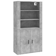 Greatstore Skříň highboard betonově šedá kompozitní dřevo