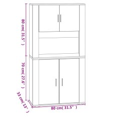 Vidaxl Skříň highboard černá kompozitní dřevo