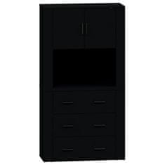 Greatstore Skříň highboard černá kompozitní dřevo