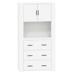 Greatstore Skříň highboard bílá kompozitní dřevo