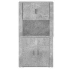 Greatstore Skříň highboard betonově šedá kompozitní dřevo