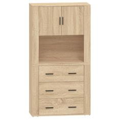 Greatstore Skříň highboard dub sonoma kompozitní dřevo