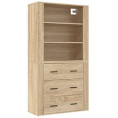 Greatstore Skříň highboard dub sonoma kompozitní dřevo