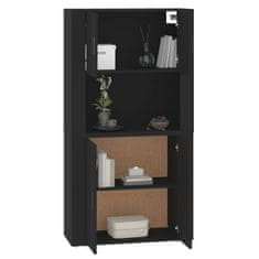 Greatstore Skříň highboard černá kompozitní dřevo