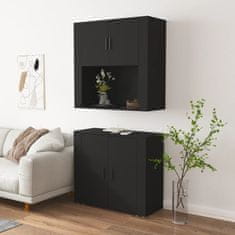 Greatstore Skříň highboard černá kompozitní dřevo