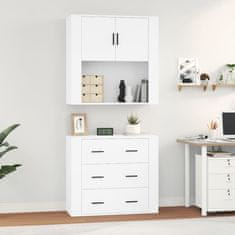 Greatstore Skříň highboard bílá kompozitní dřevo