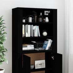 Greatstore Skříň highboard černá kompozitní dřevo