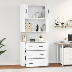 Greatstore Skříň highboard bílá kompozitní dřevo