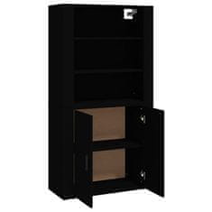 Greatstore Skříň highboard černá kompozitní dřevo