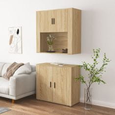 Greatstore Skříň highboard dub sonoma kompozitní dřevo