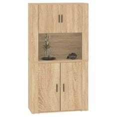 Greatstore Skříň highboard dub sonoma kompozitní dřevo