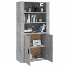 Greatstore Skříň highboard betonově šedá kompozitní dřevo