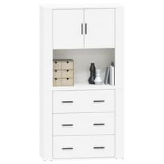 Greatstore Skříň highboard bílá kompozitní dřevo