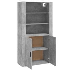 Greatstore Skříň highboard betonově šedá kompozitní dřevo