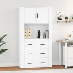 Greatstore Skříň highboard bílá kompozitní dřevo