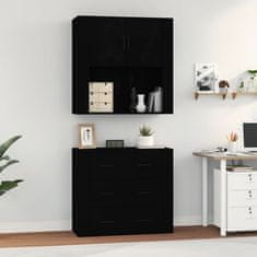 Greatstore Skříň highboard černá kompozitní dřevo