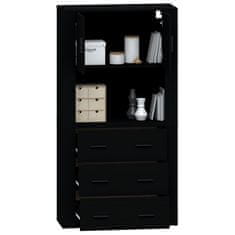 Greatstore Skříň highboard černá kompozitní dřevo