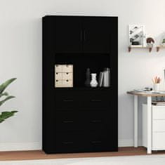 Greatstore Skříň highboard černá kompozitní dřevo