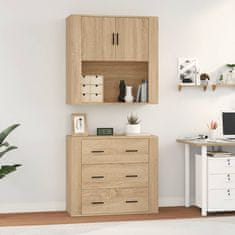 Greatstore Skříň highboard dub sonoma kompozitní dřevo