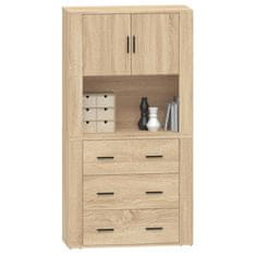 Greatstore Skříň highboard dub sonoma kompozitní dřevo