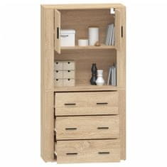 Greatstore Skříň highboard dub sonoma kompozitní dřevo