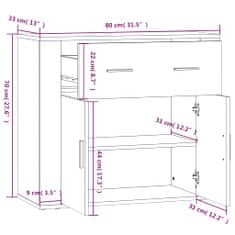 Vidaxl Skříň highboard dub sonoma kompozitní dřevo