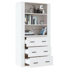 Vidaxl Skříň highboard bílá kompozitní dřevo