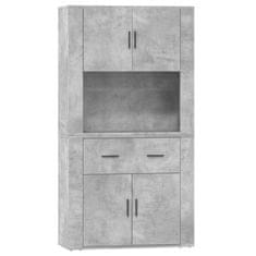 Greatstore Skříň highboard betonově šedá kompozitní dřevo