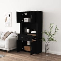 Greatstore Skříň highboard černá kompozitní dřevo