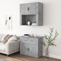 Greatstore Skříň highboard betonově šedá kompozitní dřevo