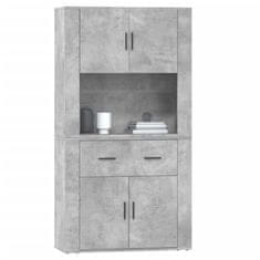 Greatstore Skříň highboard betonově šedá kompozitní dřevo