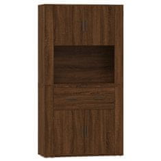 Greatstore Skříň highboard hnědý dub kompozitní dřevo