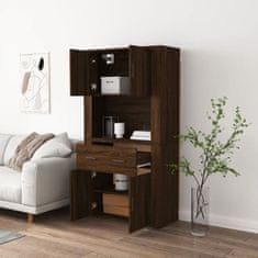 Greatstore Skříň highboard hnědý dub kompozitní dřevo