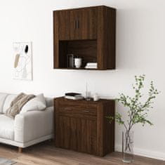 Greatstore Skříň highboard hnědý dub kompozitní dřevo