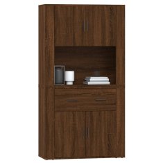 Greatstore Skříň highboard hnědý dub kompozitní dřevo