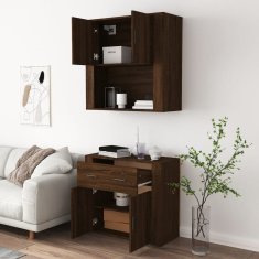 Greatstore Skříň highboard hnědý dub kompozitní dřevo