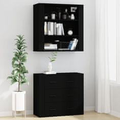 Greatstore Skříň highboard černá kompozitní dřevo