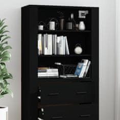 Greatstore Skříň highboard černá kompozitní dřevo