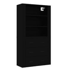 Greatstore Skříň highboard černá kompozitní dřevo