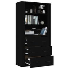 Greatstore Skříň highboard černá kompozitní dřevo