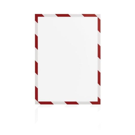 Magnetoplan Magnetický rámeček Magnetofix A4 bezpečnostní červeno-bílý (5ks)